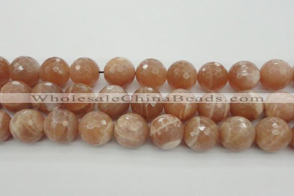 CMS947 15.5 inches 18mm faceted round A grade moonstone gemstone beads