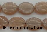 CMS961 15.5 inches 10*12mm oval A grade moonstone beads