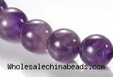 CNA04 AB grade 12mm round natural amethyst quartz bead Wholesale