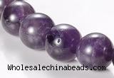 CNA05 AB grade 14mm round natural amethyst quartz bead Wholesale