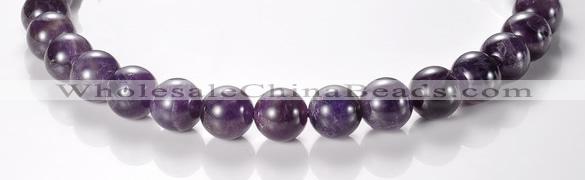 CNA05 AB grade 14mm round natural amethyst quartz bead Wholesale