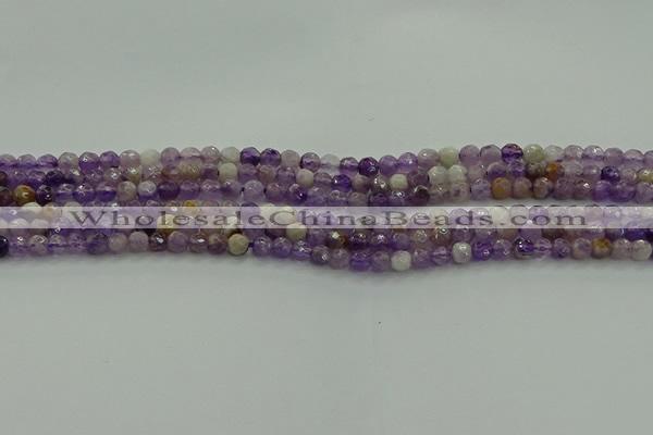 CNA1010 15.5 inches 4mm faceted round dogtooth amethyst beads