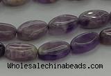 CNA1035 15.5 inches 6*10mm oval dogtooth amethyst beads wholesale