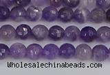 CNA1070 15.5 inches 4mm faceted round dogtooth amethyst beads