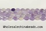 CNA1125 15.5 inches 14mm flat round natural lavender amethyst beads