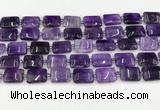 CNA1184 15.5 inches 10*14mm rectangle amethyst beads wholesale