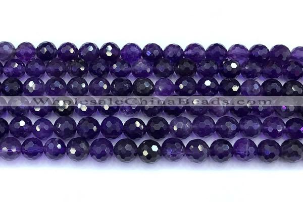 CNA1251 15 inches 8mm faceted round amethyst beads