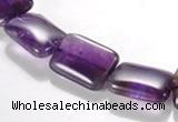 CNA22 13*18mm rectangle A- grade natural amethyst bead Wholesale