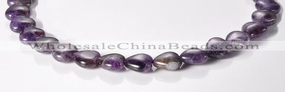 CNA26 14*14mm heart AB- grade natural amethyst beads Wholesale