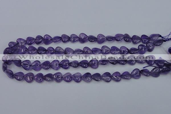 CNA282 15.5 inches 12*12mm heart natural amethyst beads wholesale