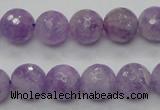 CNA312 15.5 inches 12mm faceted round natural lavender amethyst beads