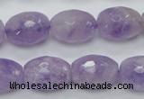 CNA316 15.5 inches 13*18mm faceted rice natural lavender amethyst beads