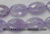 CNA331 15.5 inches 15*20mm faceted oval natural lavender amethyst beads