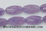 CNA334 15.5 inches 10*20mm faceted oval natural lavender amethyst beads