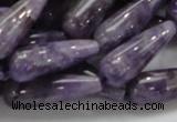 CNA41 15.5 inches 10*30mm teardrop grade AB natural amethyst beads