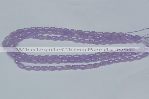 CNA410 15.5 inches 6*10mm rice natural lavender amethyst beads