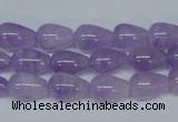 CNA416 15.5 inches 8*12mm teardrop natural lavender amethyst beads