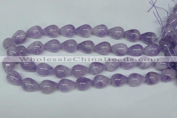 CNA419 15.5 inches 15*20mm teardrop natural lavender amethyst beads