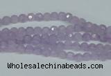 CNA420 15.5 inches 4mm faceted round natural lavender amethyst beads