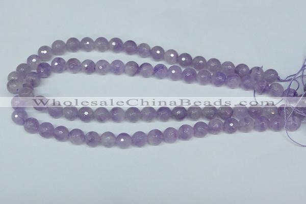 CNA423 15.5 inches 10mm faceted round natural lavender amethyst beads