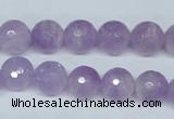 CNA424 15.5 inches 12mm faceted round natural lavender amethyst beads