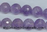 CNA425 15.5 inches 14mm faceted round natural lavender amethyst beads