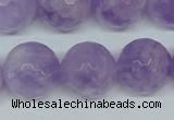 CNA426 15.5 inches 18mm faceted round natural lavender amethyst beads