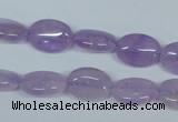 CNA444 15.5 inches 10*14mm oval natural lavender amethyst beads