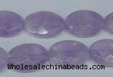 CNA456 15.5 inches 15*20mm faceted oval natural lavender amethyst beads