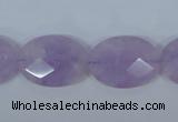 CNA457 15.5 inches 16*22mm faceted oval natural lavender amethyst beads