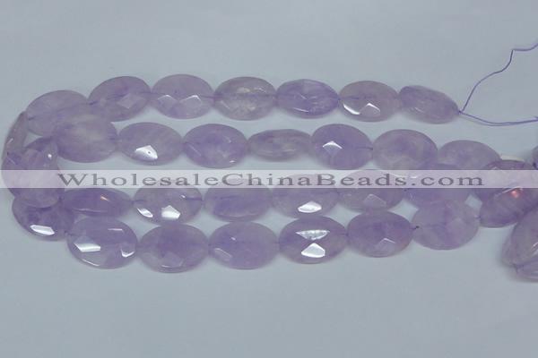 CNA458 15.5 inches 18*25mm faceted oval natural lavender amethyst beads