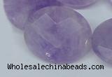 CNA460 15.5 inches 25*30mm faceted oval natural lavender amethyst beads