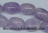 CNA466 15.5 inches 14*18mm nugget natural lavender amethyst beads