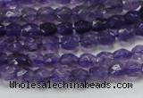 CNA50 15.5 inches 6*7mm faceted rice grade A natural amethyst beads