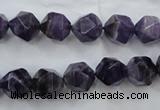 CNA503 15 inches 10mm faceted nuggets amethyst gemstone beads