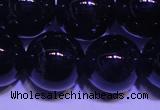 CNA565 15.5 inches 14mm round AA grade natural dark amethyst beads