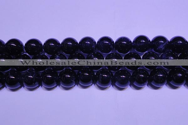 CNA565 15.5 inches 14mm round AA grade natural dark amethyst beads