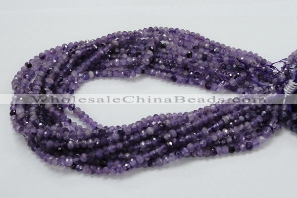 CNA60 15.5 inches 4*6mm faceted rondelle grade AB+ natural amethyst beads