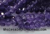 CNA62 15.5 inches 6*9mm faceted rondelle grade A natural amethyst beads