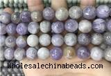 CNA689 15.5 inches 12mm faceted round lavender amethyst beads