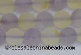 CNA742 15.5 inches 8mm round matte amethyst & citrine beads