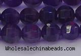 CNA752 15.5 inches 8mm faceted round natural amethyst beads