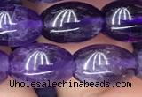 CNA772 15.5 inches 8*11mm rice amethyst gemstone beads