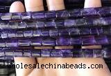 CNA777 15.5 inches 7*7mm - 7*8mm tube natural amethyst beads