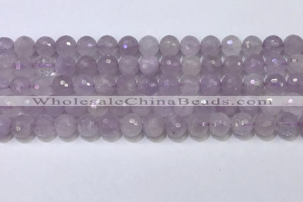 CNA790 15.5 inches 8mmm faceted round lavender amethyst beads