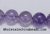 CNA805 15.5 inches 14mm round natural light amethyst beads