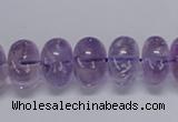 CNA811 15.5 inches 10*14mm rondelle natural light amethyst beads