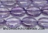 CNA830 15.5 inches 10*14mm oval natural light amethyst beads