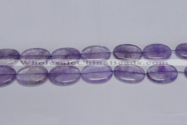 CNA837 15.5 inches 25*35mm oval natural light amethyst beads