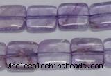 CNA840 15.5 inches 10mm square natural light amethyst beads